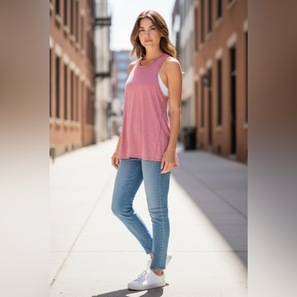 Athleta Racerback Mauve Large Tank Top